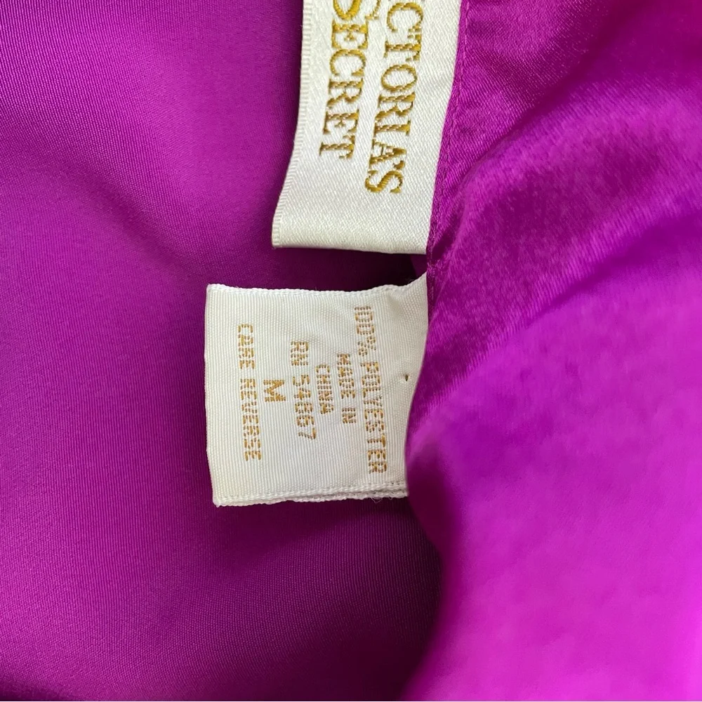 Vintage Victorias Secret Gold Label Sleep Shirt Blazer Cut Size Medium Pajama - Picture 7 of 8